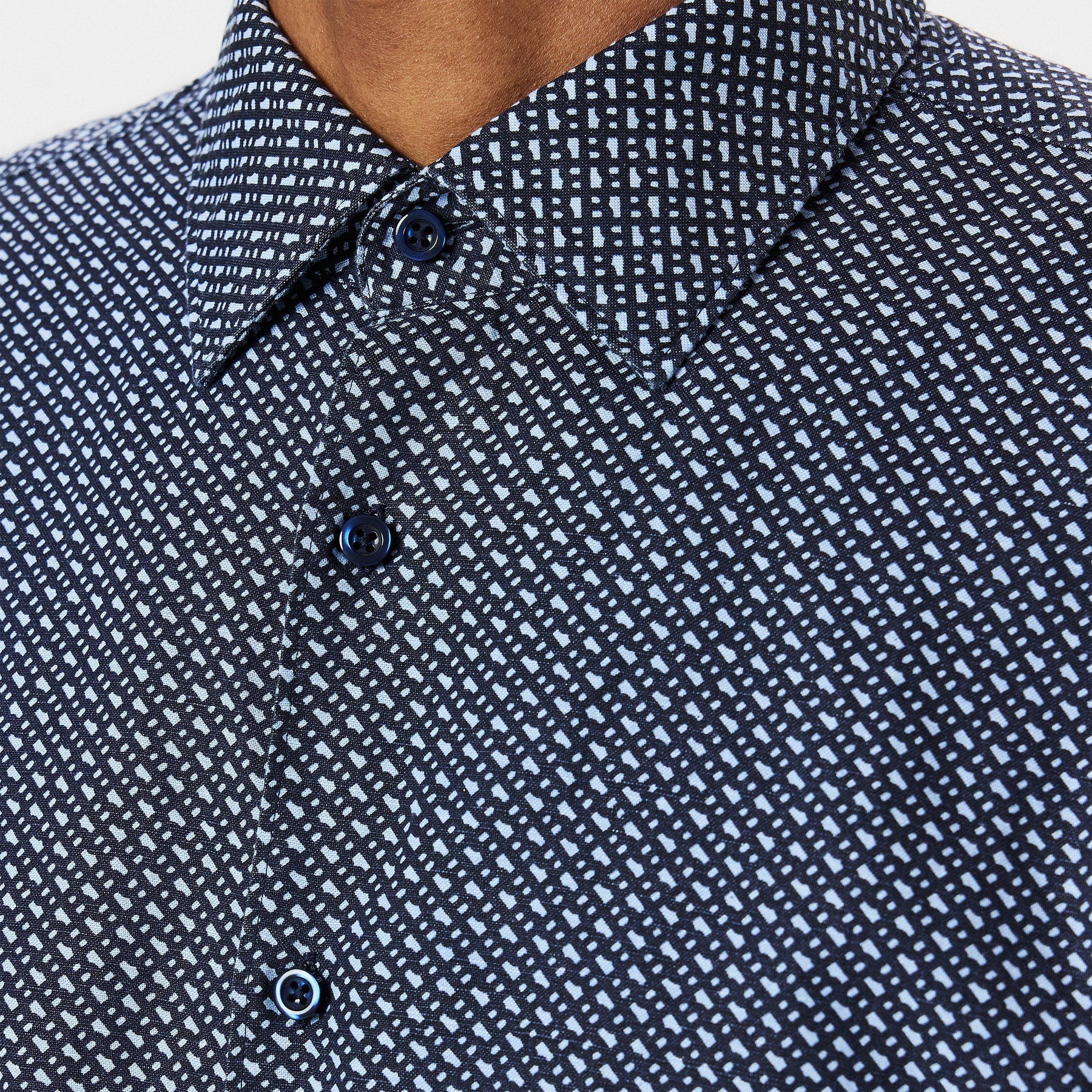 Men's HBB CHAL Kent Patterned Short-Sleeve Shirt