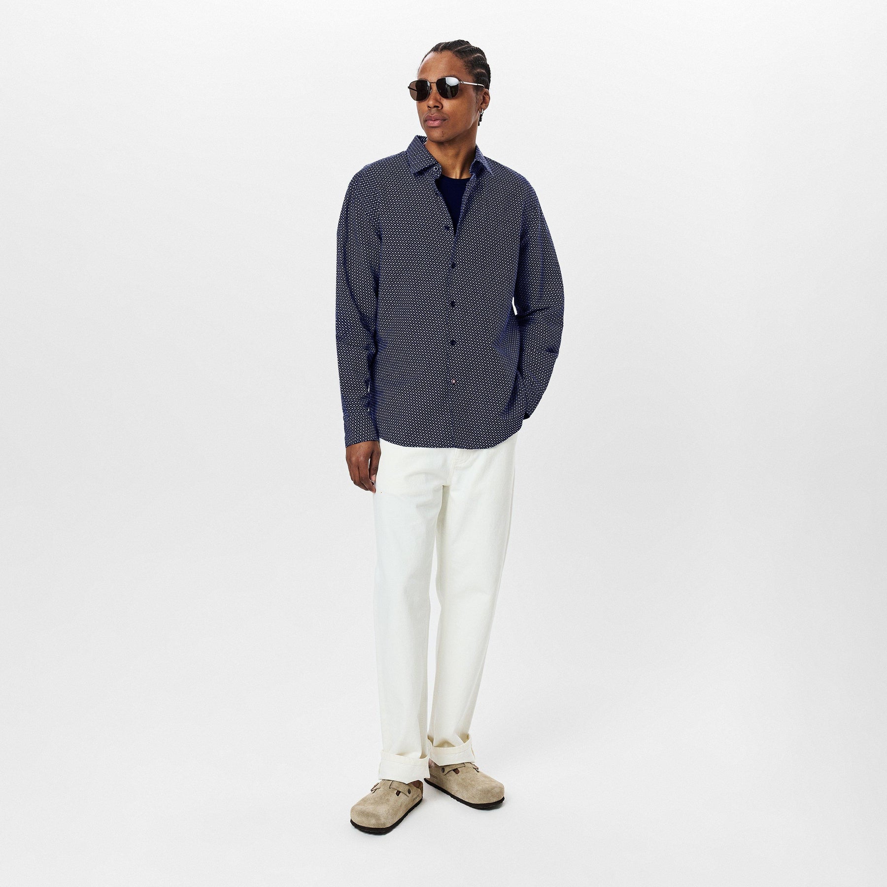 Men's HBB CHAL Kent Patterned Short-Sleeve Shirt