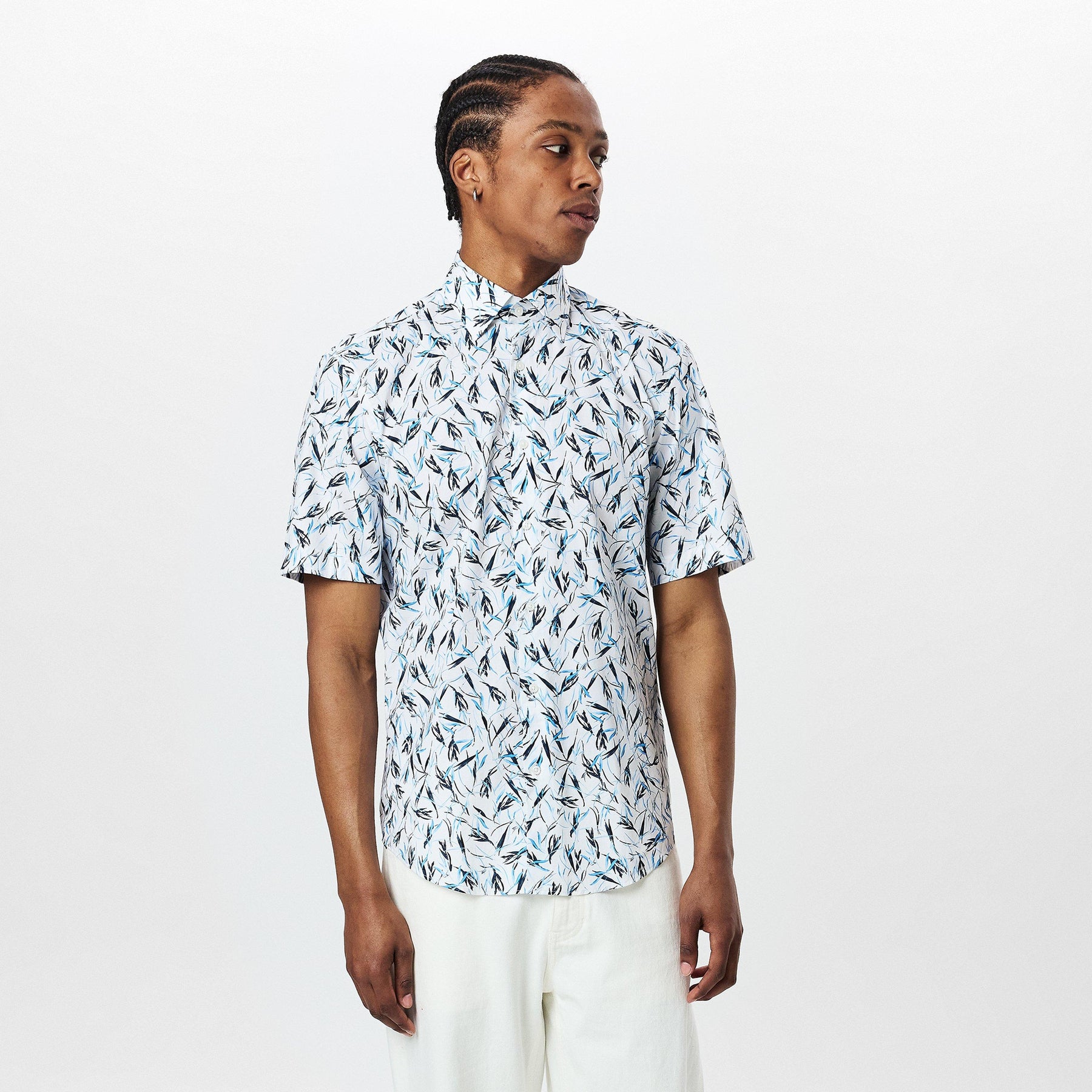 Men's HBB HJOE KentSHC1 Patterned Short-Sleeve Shirt