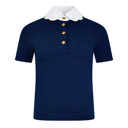 Embroidered Polo Sweatshirt
