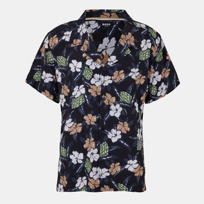 Men's BW Beach Shirt, Plain Short-Sleeve