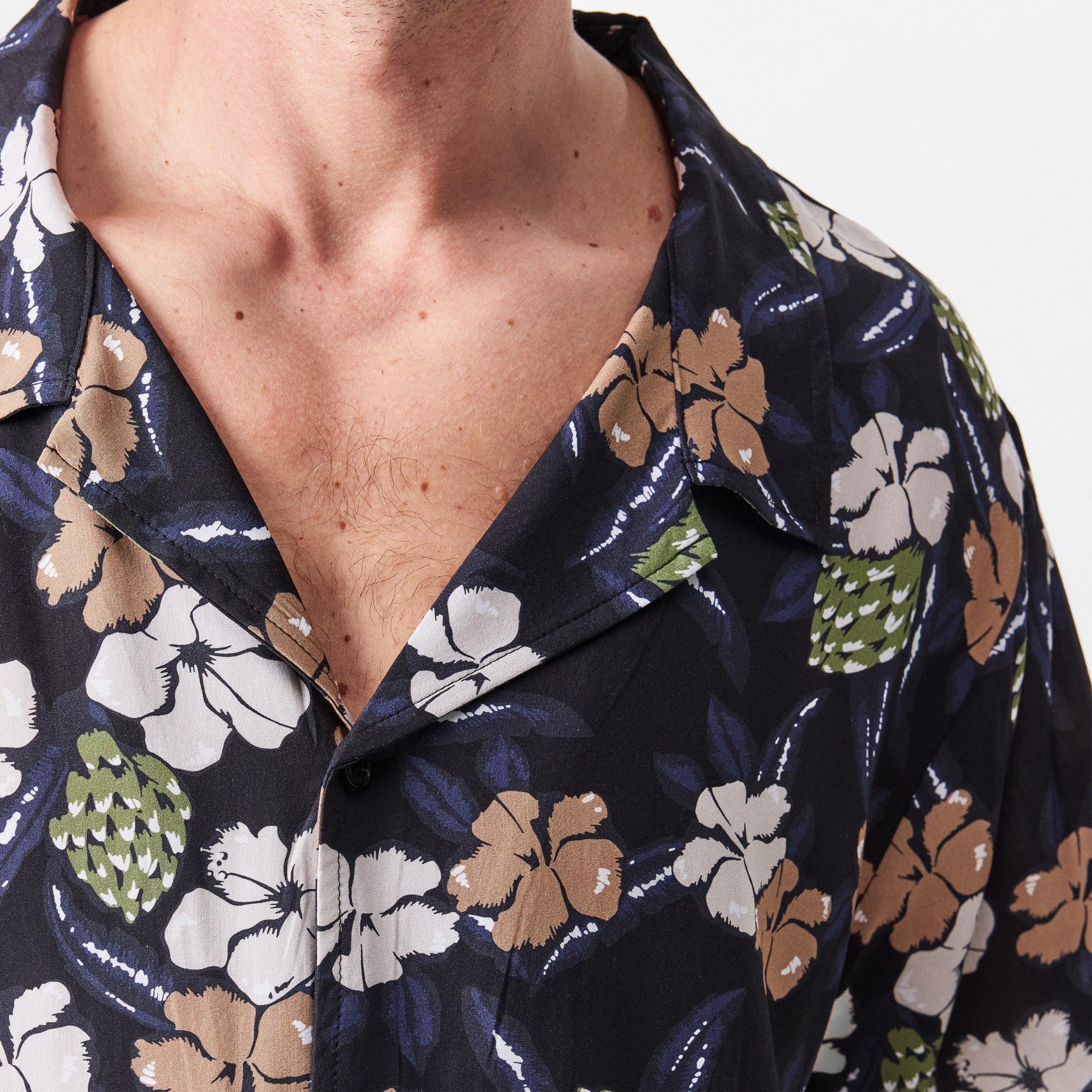 Men's BW Beach Shirt, Plain Short-Sleeve