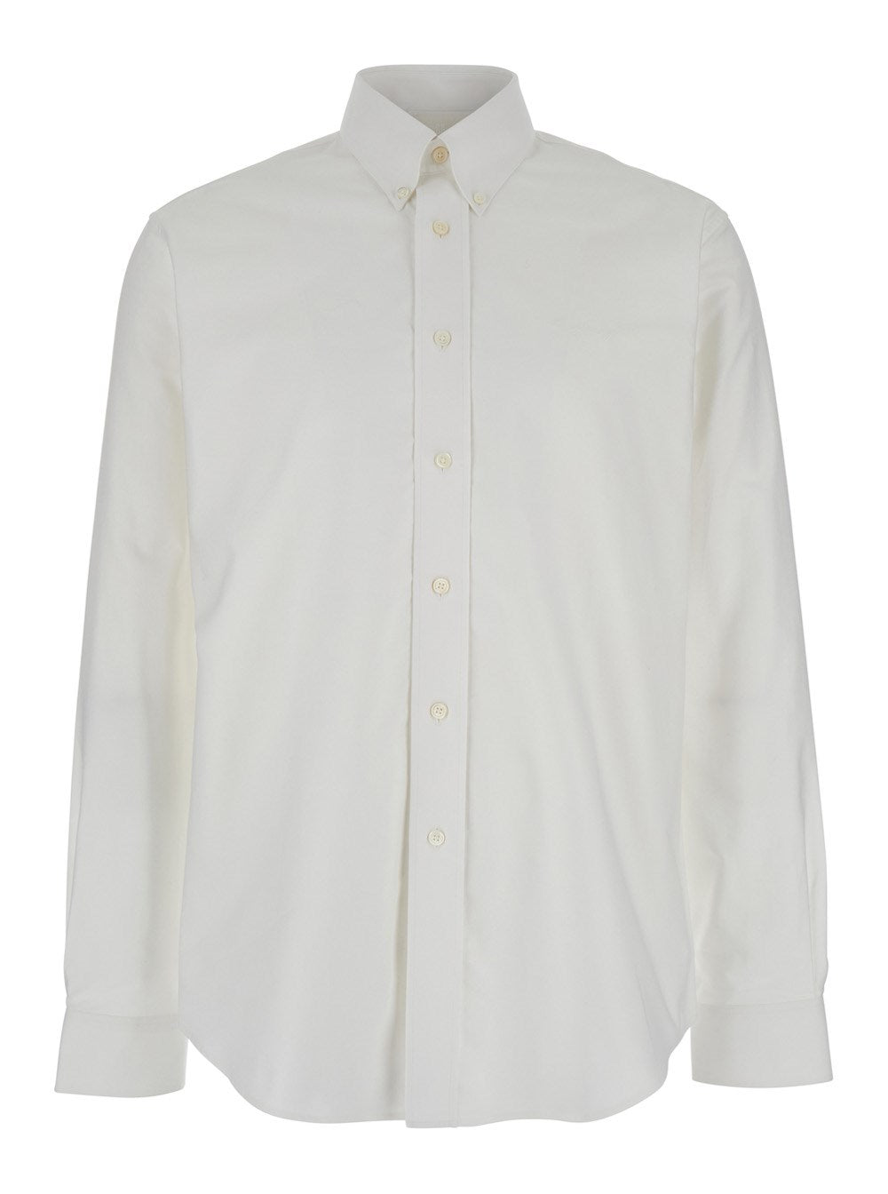 Givenchy White Shirt with Logo Embroidered on the Front in Cotton Man