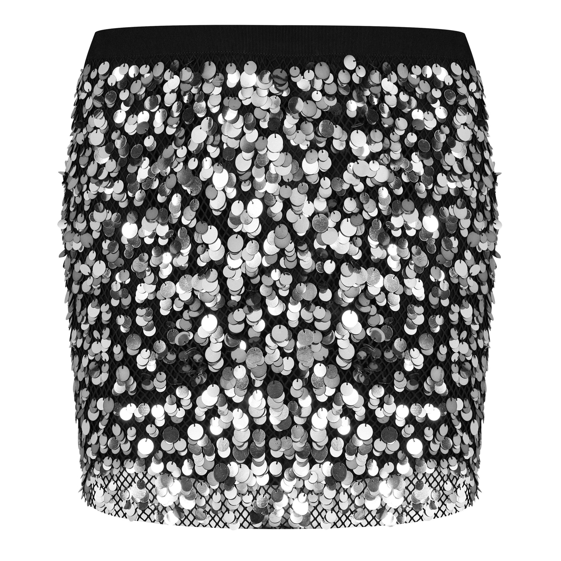 Sequin Embroidered Mini Skirt