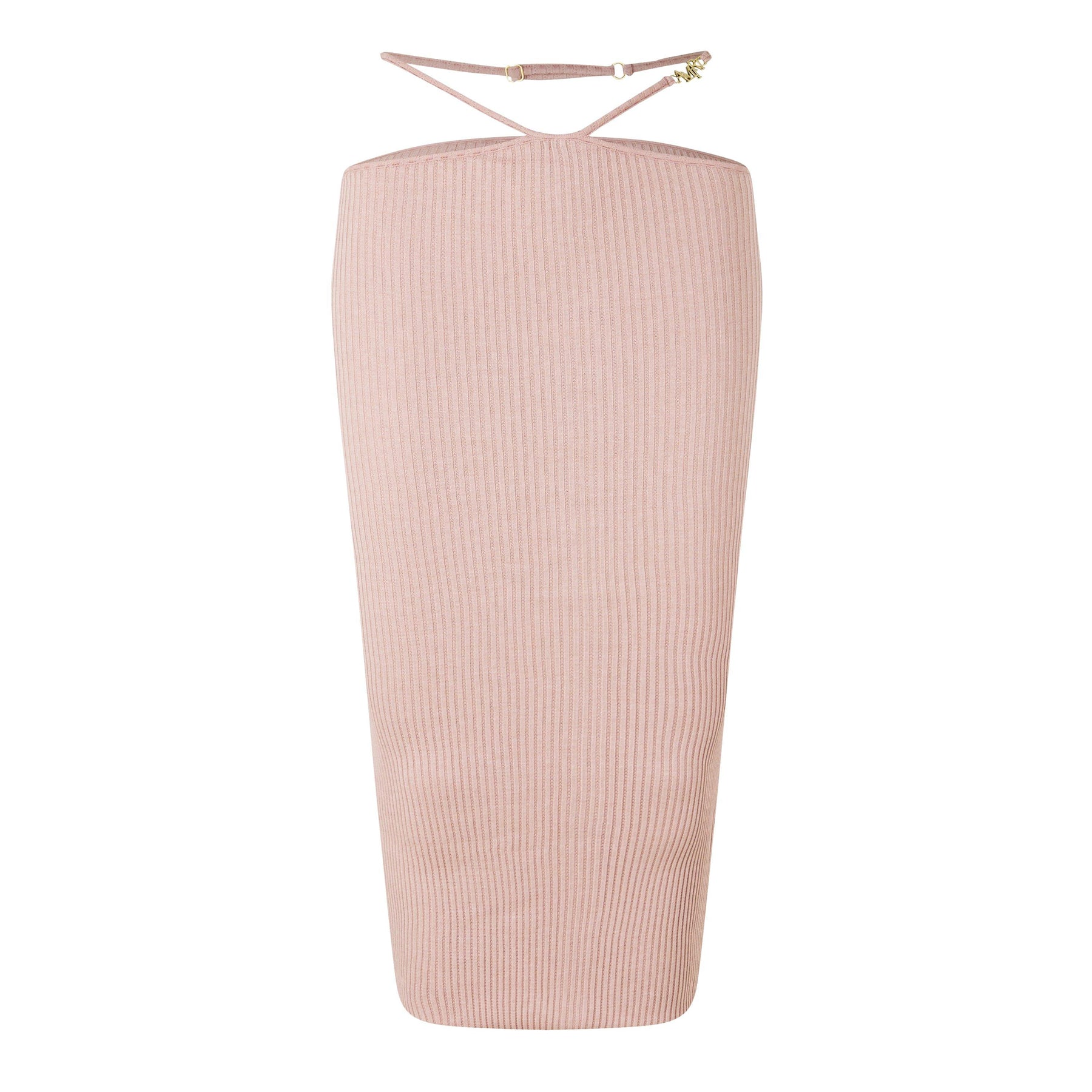 Ribbed Staggered Midi Skirt