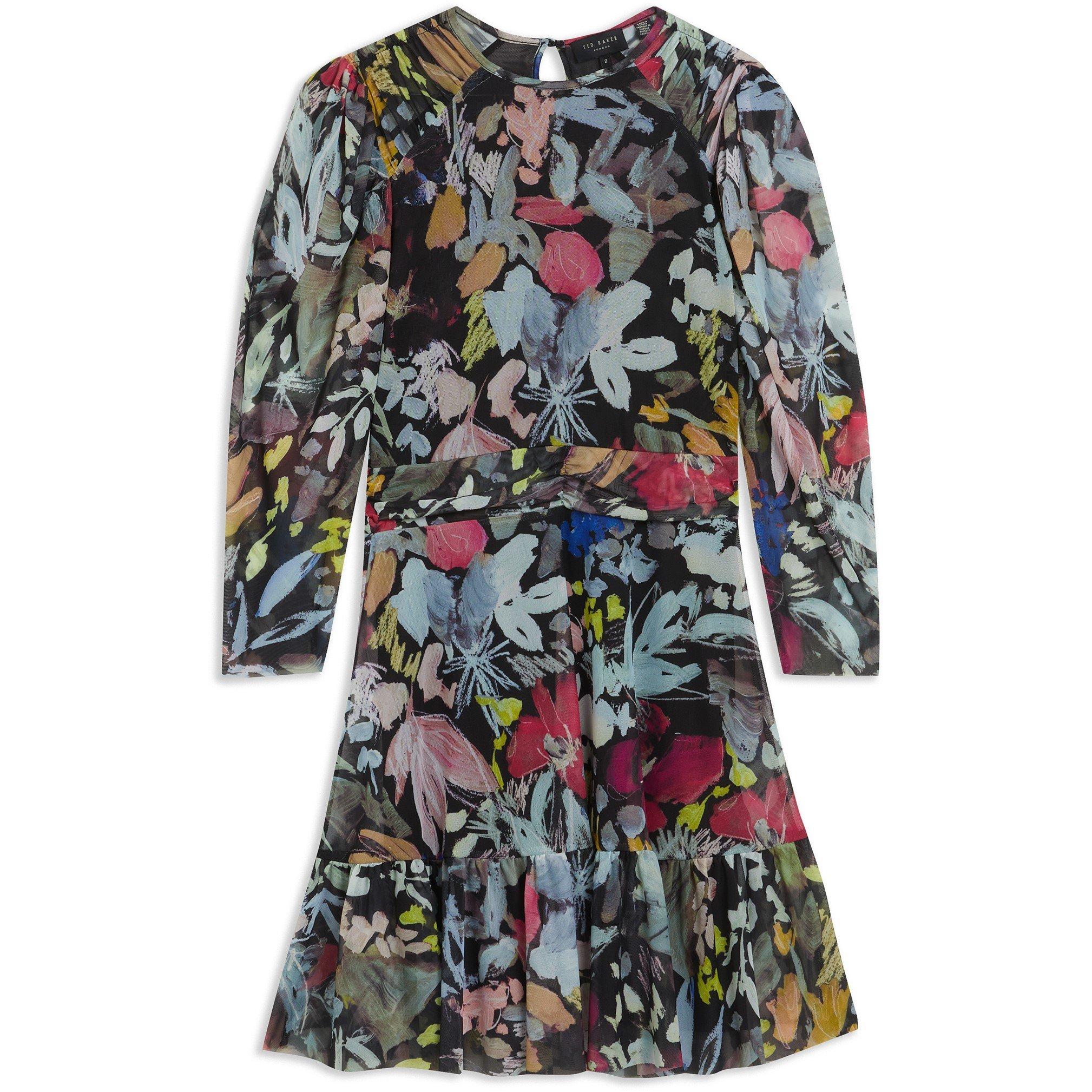 Payslyy Mesh Mini Skater Dress