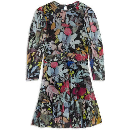 Payslyy Mesh Mini Skater Dress