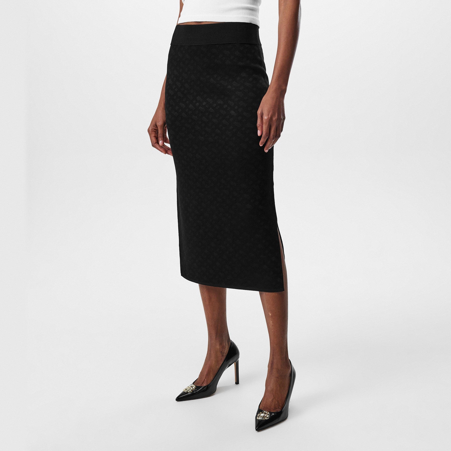 Women's Knitted Midi Skirt, Fabric Design