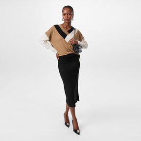 Women's Knitted Midi Skirt, Fabric Design