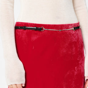 Velvet Midi Skirt