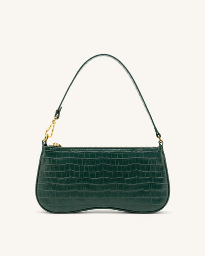 Eva Shoulder Handbag - Blue Denim Weave