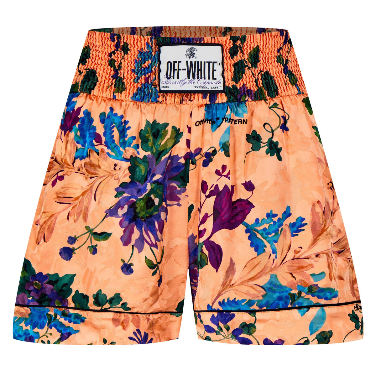Satin Logo-Patch Shorts