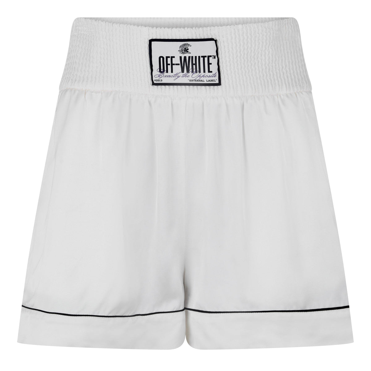 Satin Logo-Patch Shorts