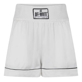 Satin Logo-Patch Shorts