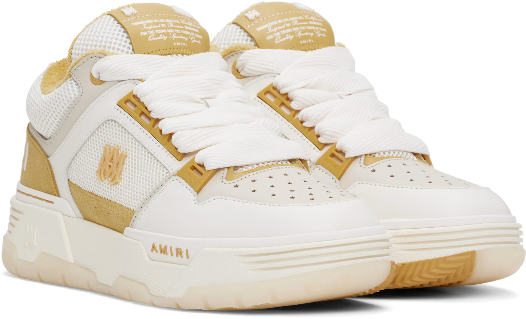 White & Yellow MA-1 Sneakers