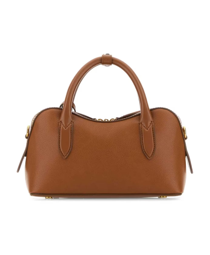 Caramel Synthetic Leather Handbag
