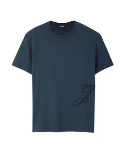Jacquemus Blue Embroidered Logo T-shirt