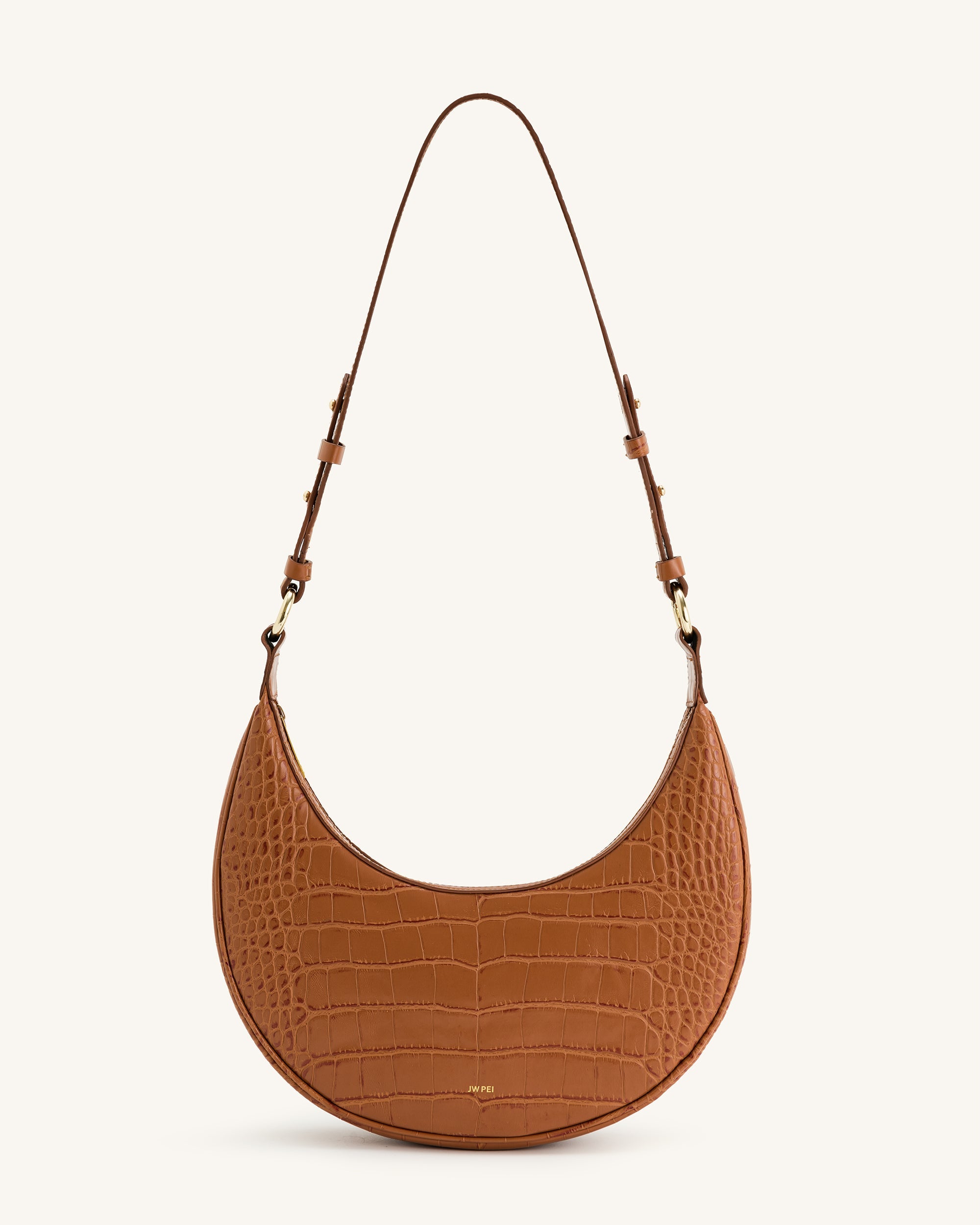 Carly Saddle Bag - Black Croc