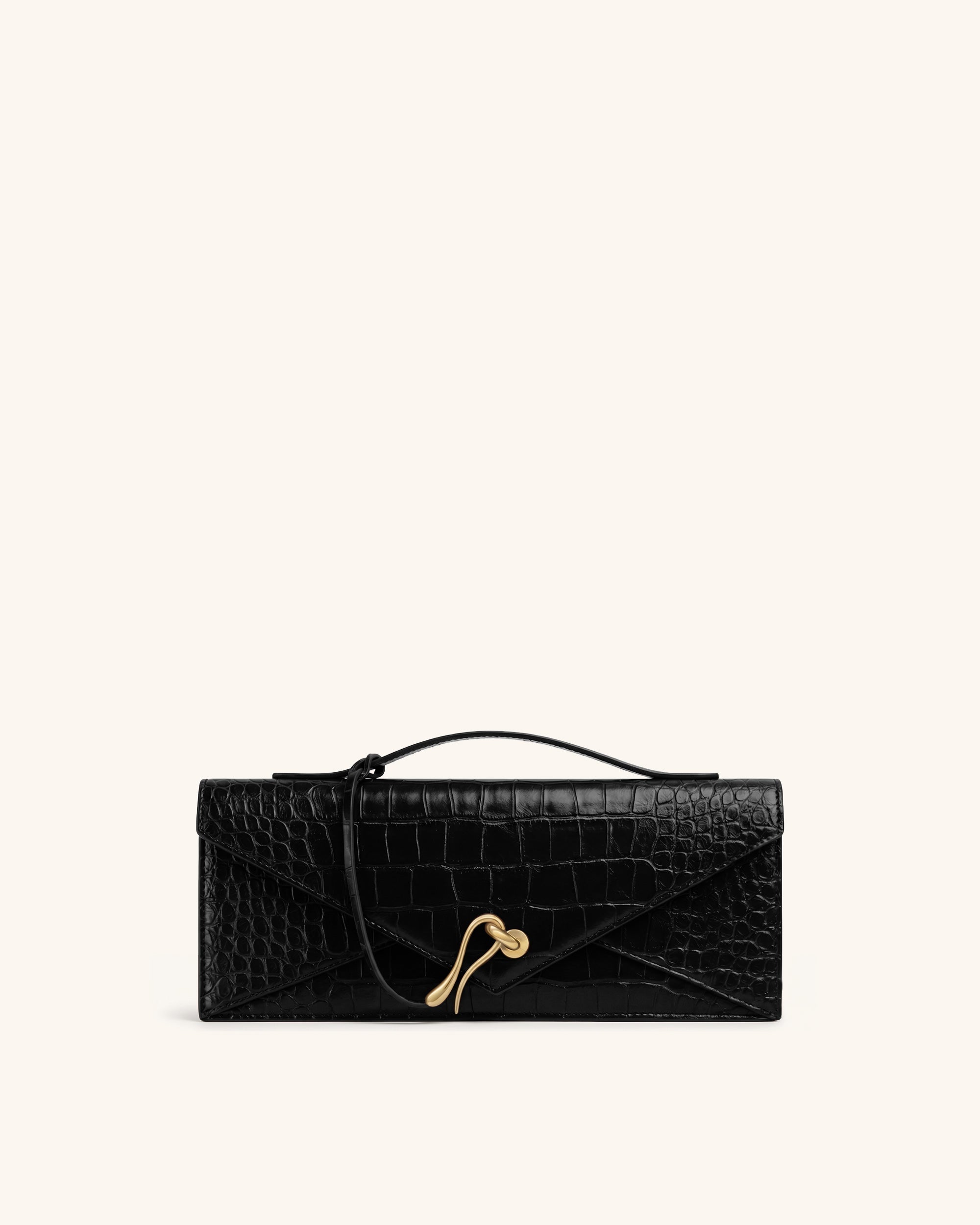 Celeste Envelope Top Handle Bag - Light Blue Croc