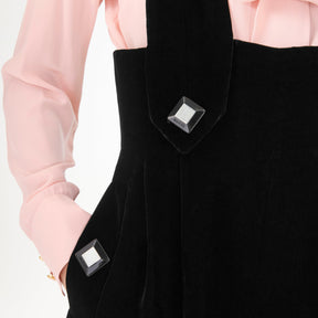 Sleeveless Velvet Jumpsuit