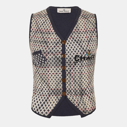 Viv Tartan Strappy Muscle Vest