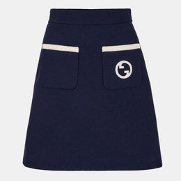 Retro Tweed Wool Skirt