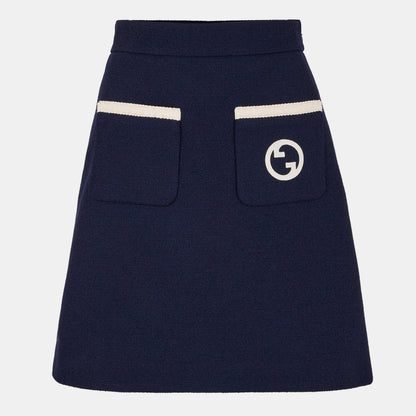 Retro Tweed Wool Skirt