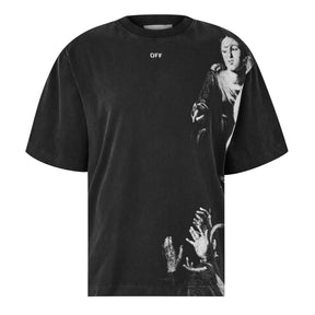 Men's Blurred Mary Skater T-Shirt, Bold Graphic Print