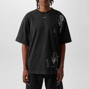 Men's Blurred Mary Skater T-Shirt, Bold Graphic Print