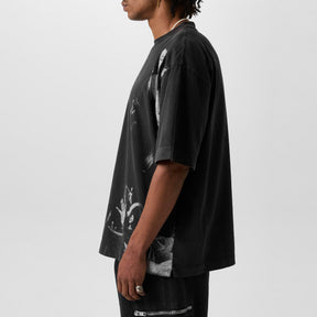 Men's Blurred Mary Skater T-Shirt, Bold Graphic Print