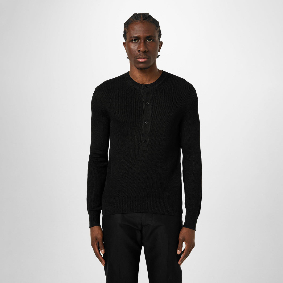 Henley Ribbed T-Shirt