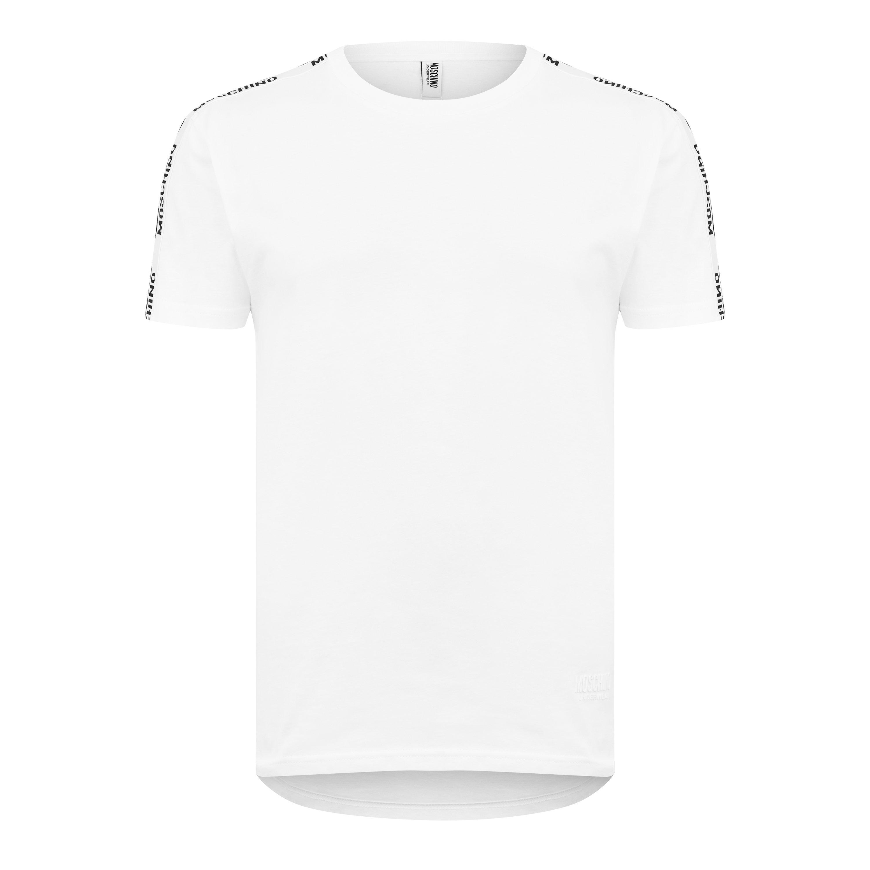 Men's Bear Logo Tape Regular Fit T-Shirt