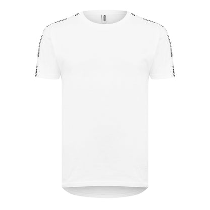Men's Bear Logo Tape Regular Fit T-Shirt