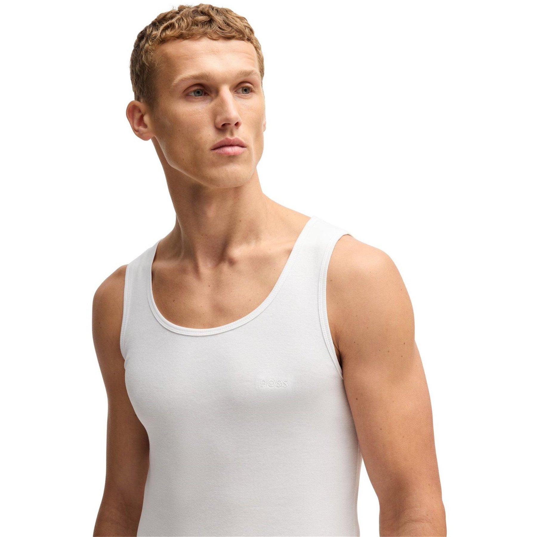 Men's Classic Ribbed Tank Top 3-Pack, Cotton Construction