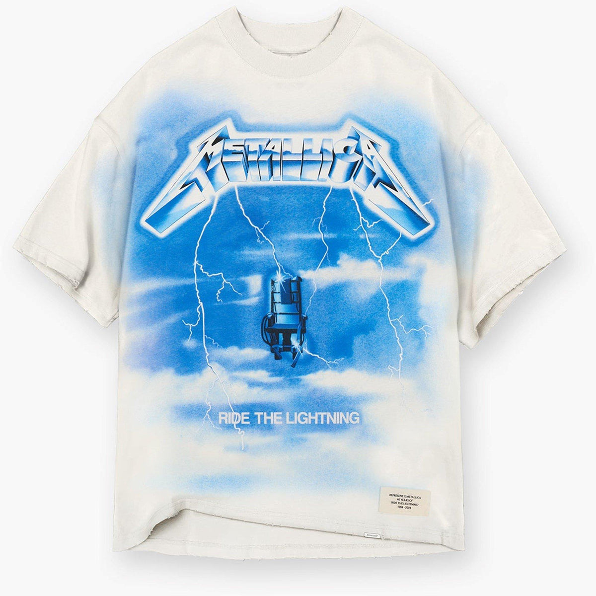 Men's Rep Lightning T-Shirt, Centre Metallica Print