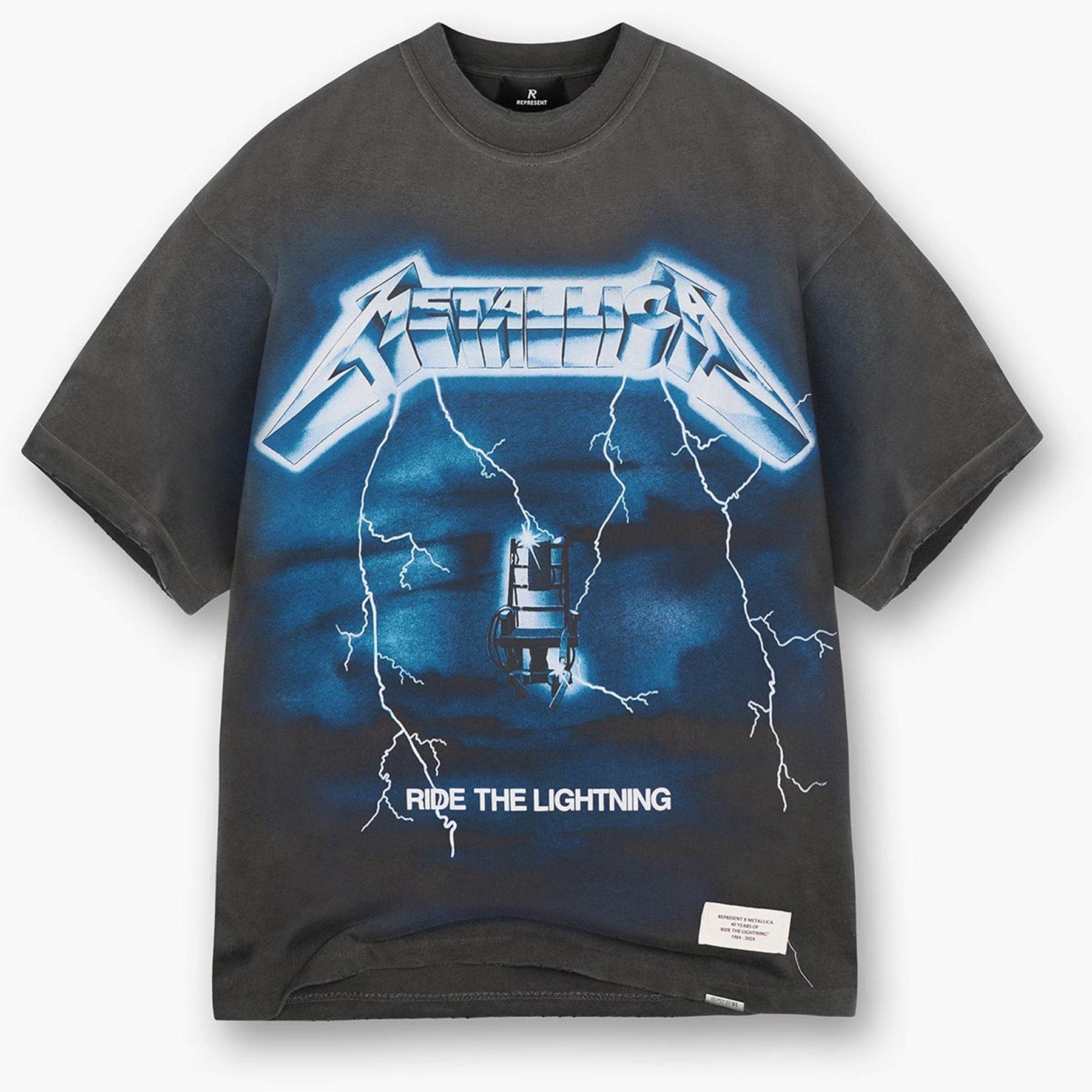 Men's Rep Lightning T-Shirt, Centre Metallica Print