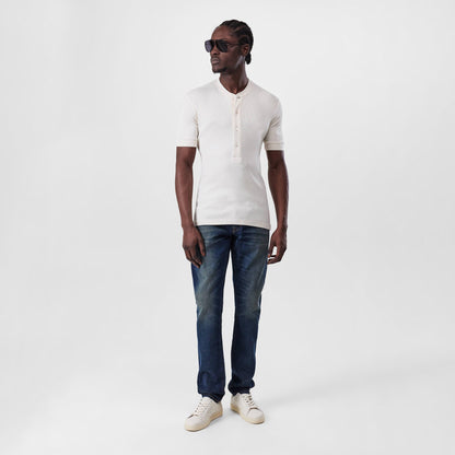 Ribbed Henley T-Shirt