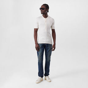 Men's Ribbed Henley T-Shirt