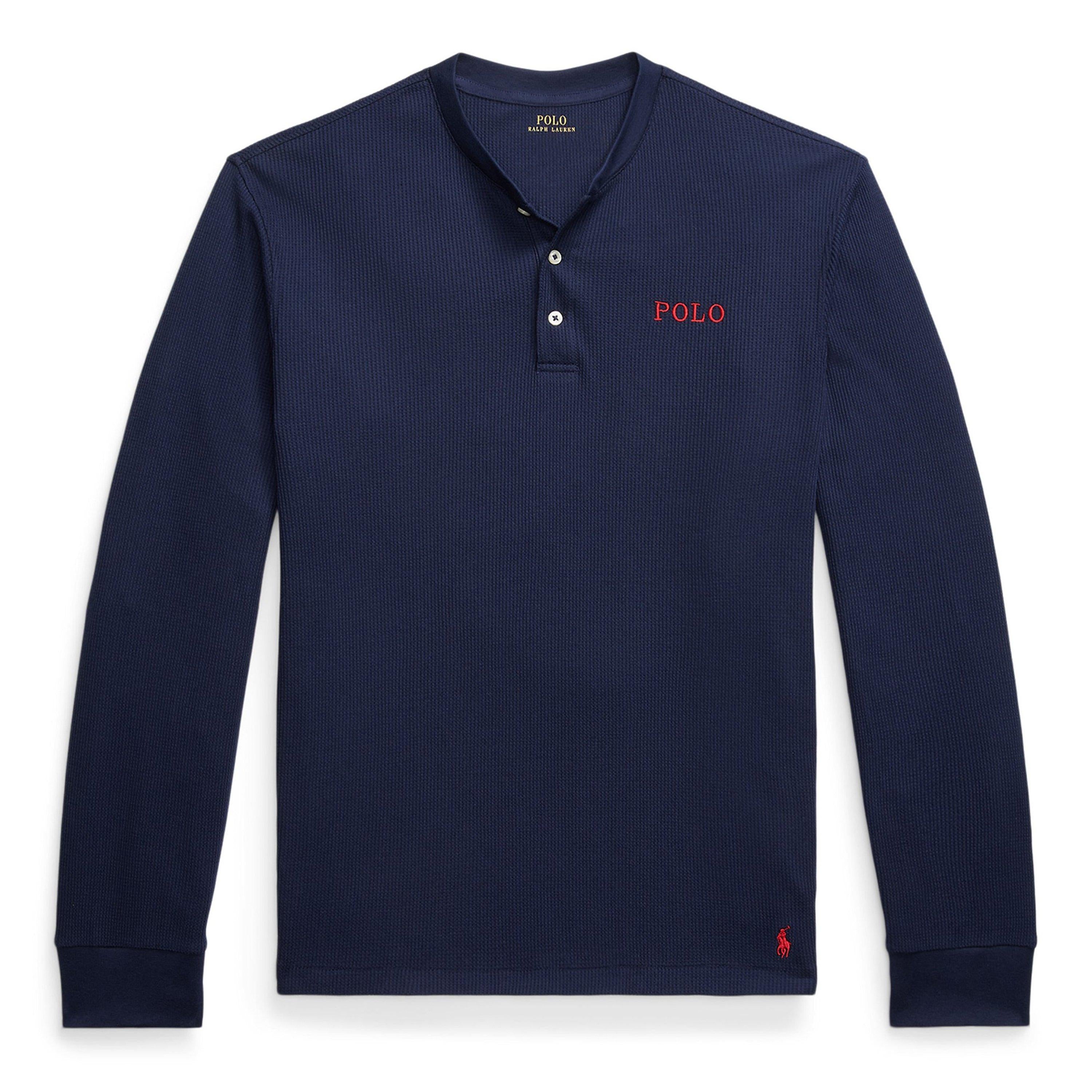 Waffle Henley Long Sleeve T-Shirt