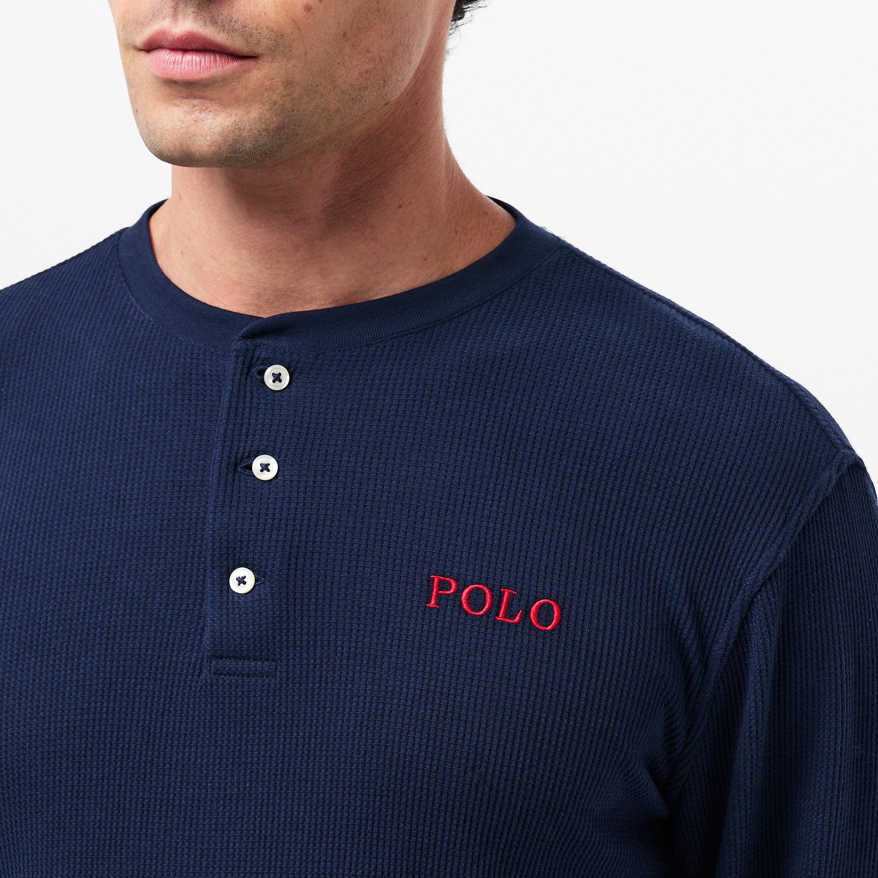 Waffle Henley Long Sleeve T-Shirt