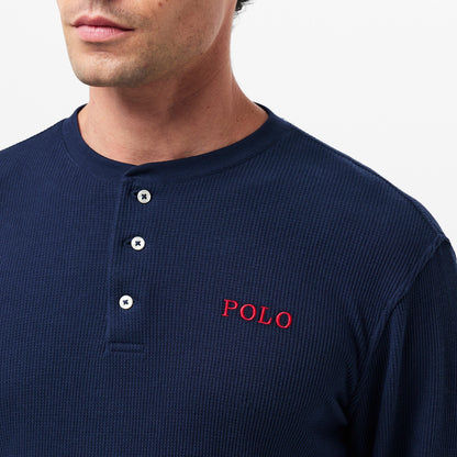 Waffle Henley Long Sleeve T-Shirt