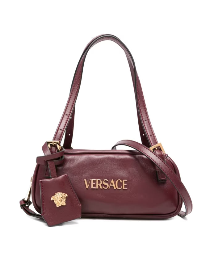 Red Lambskin Handbag with Medusa Hardware