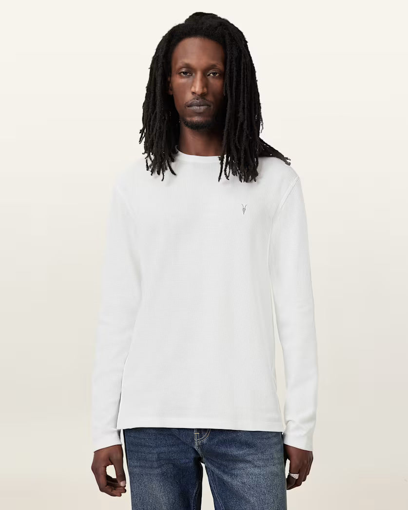 Ellis Waffle Texture Long Sleeve Crew