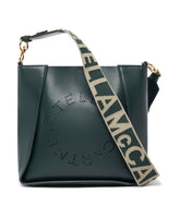 Green Perforated Logo Shoulder Bag