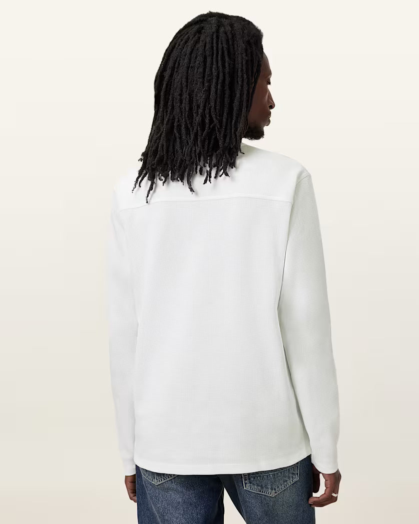 Ellis Waffle Texture Long Sleeve Crew