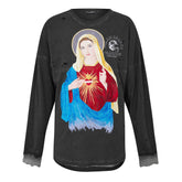 Graphic-Print Long-Sleeve Top