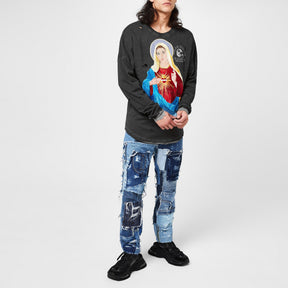 Graphic-Print Long-Sleeve Top