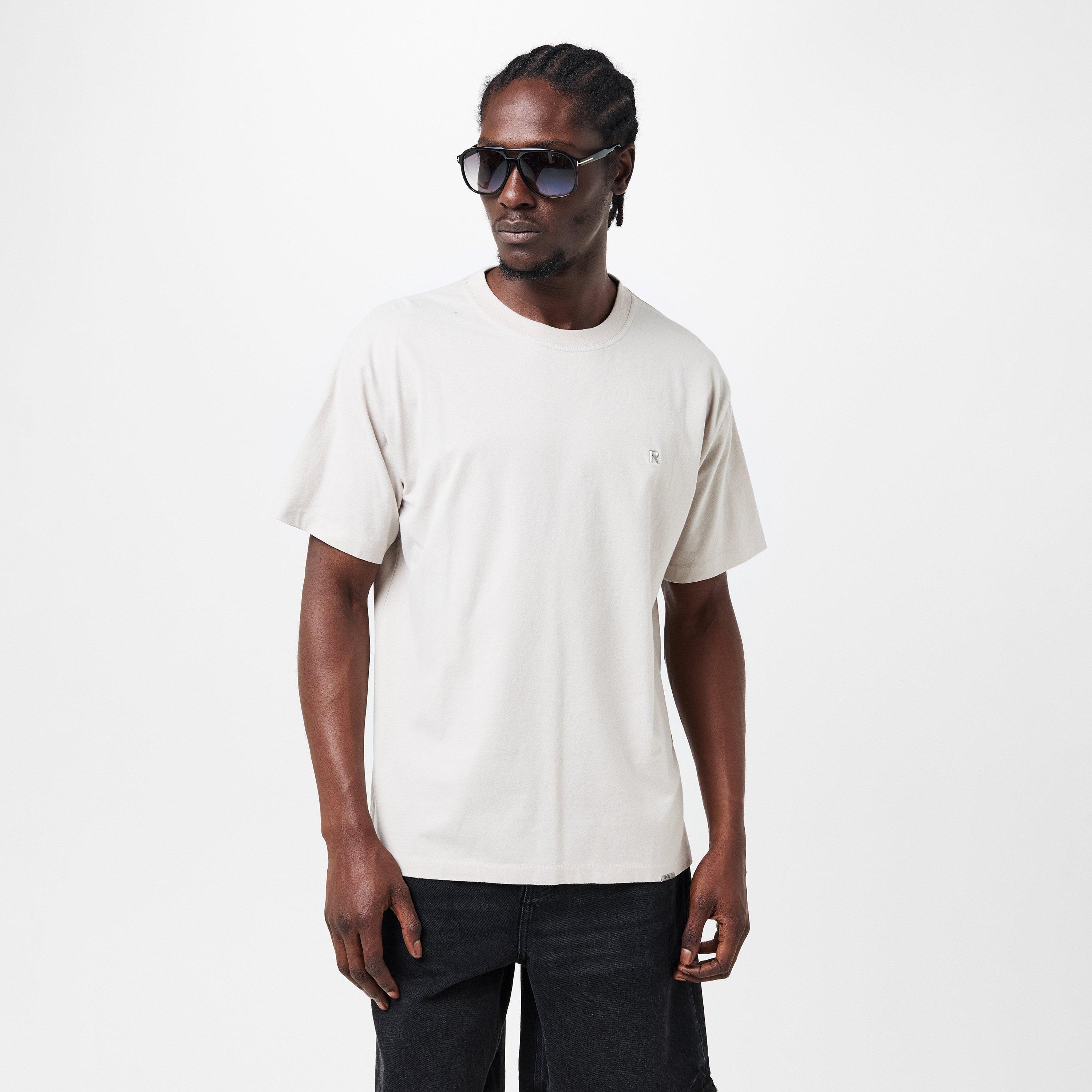 Metal R Cotton Short Sleeve Oversized T-Shirt