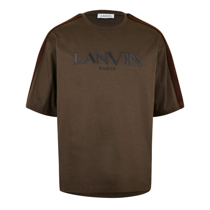 Embroidered Curb Trimmed T-Shirt