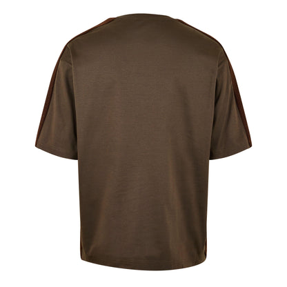 Embroidered Curb Trimmed T-Shirt